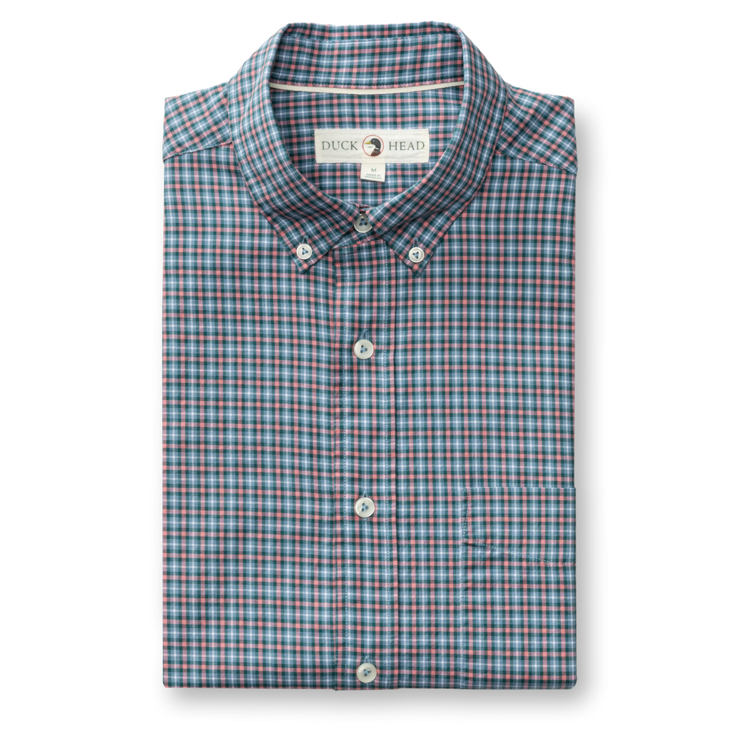 Cotton Twill Joyner Plaid Shirt - Lang Plaid (Weathered Rose)