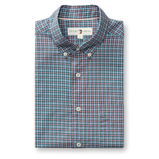 Cotton Twill Joyner Plaid Shirt - Lang Plaid (Weathered Rose)