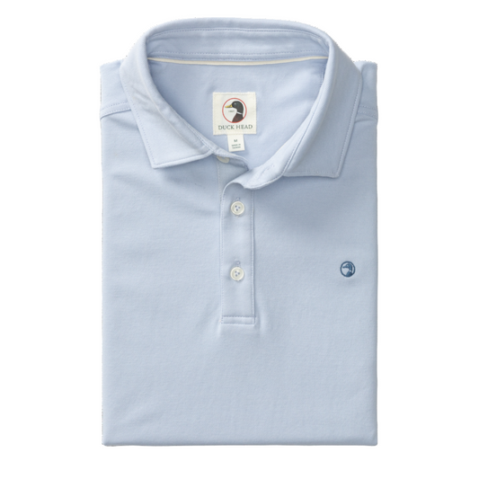 Hanover Pima Cotton Pique Polo (Heather Blue)