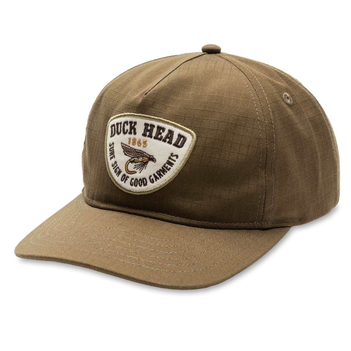 Fly Lure Ripstop Unstructured 5-Panel Hat (Dark Olive)