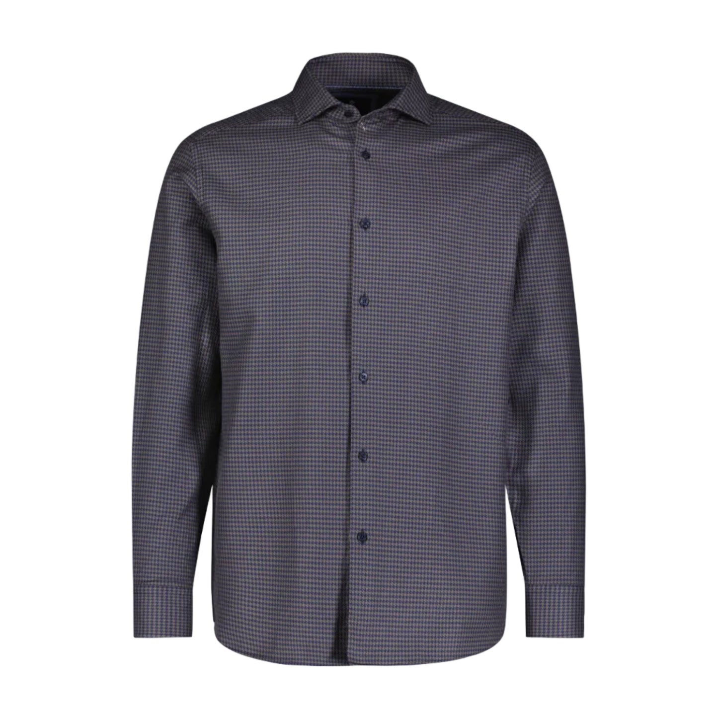 Luchiano Visconti Button Down (Blue/Grey Houndstooth)