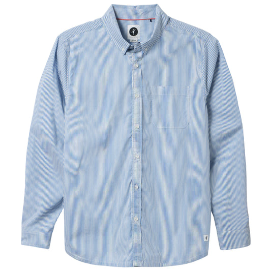 Pinnacle Long Sleeve Sport Shirt (Blue Stripe)