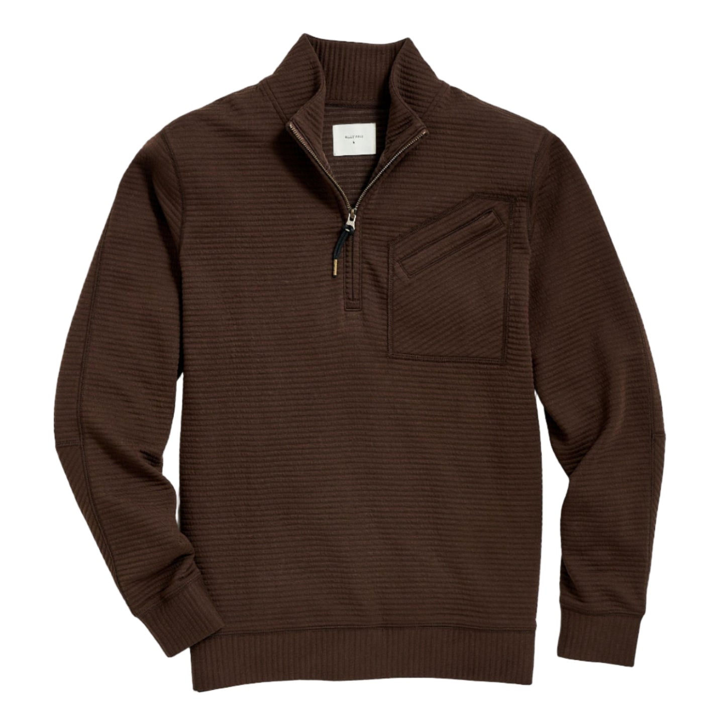 Quilted Half Zip (Chocolate)