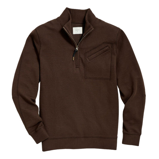 Quilted Half Zip (Chocolate)