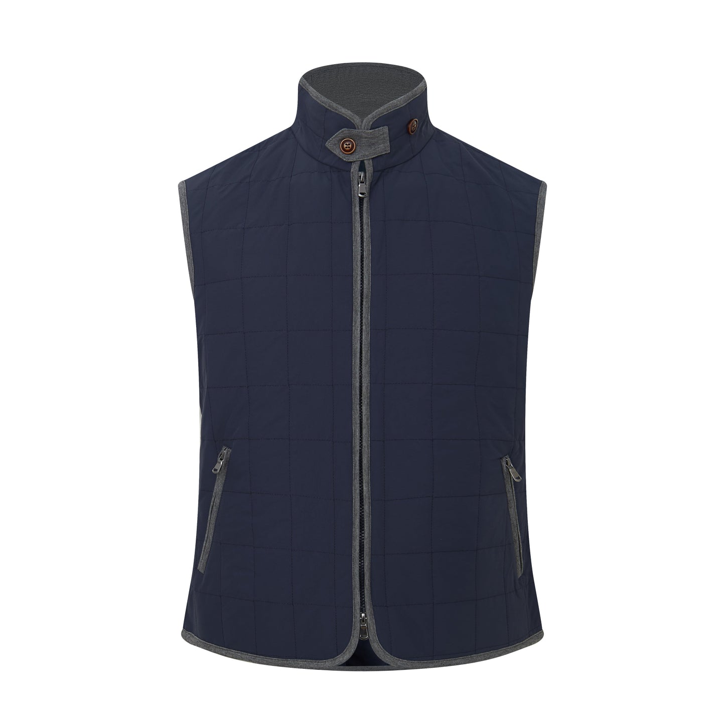 Luchiano Visconti Quilted Vest (Navy)