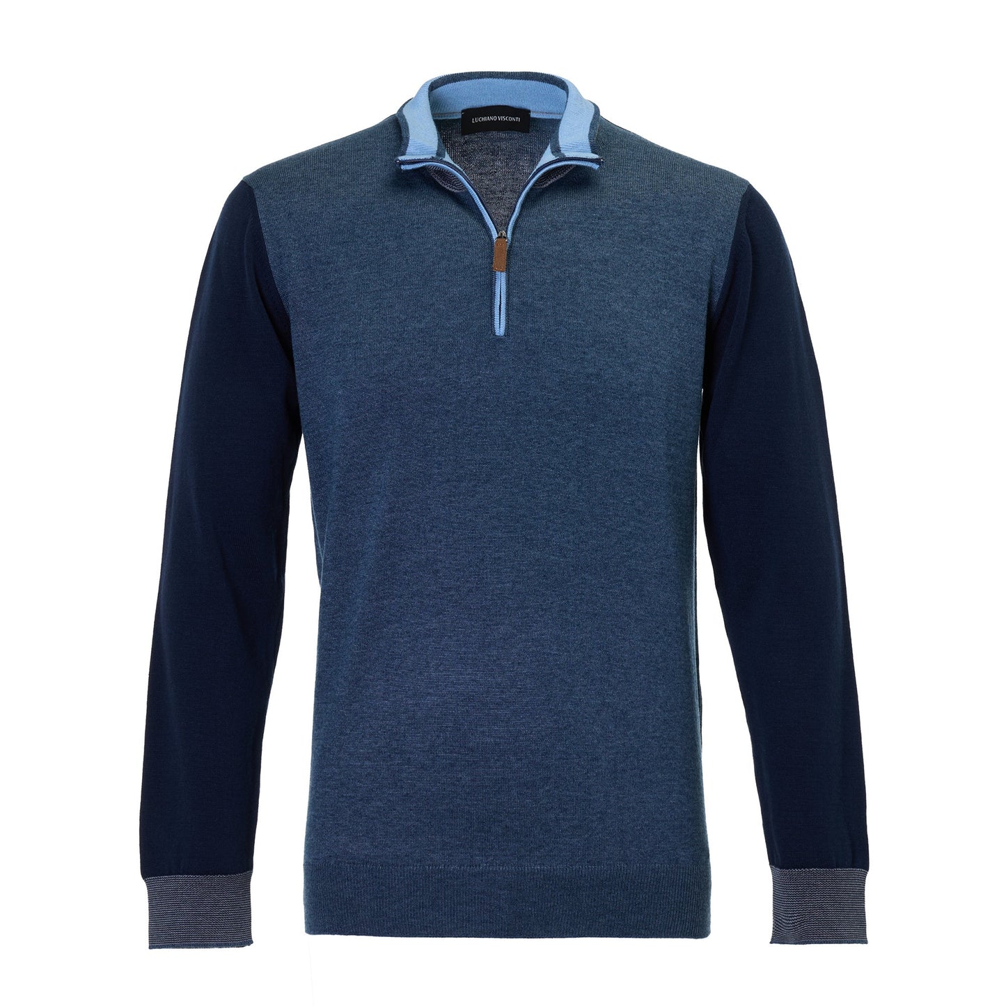 Luchiano Visconti Quarter-Zip Sweater (Indigo)