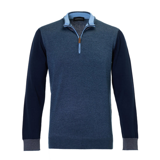 Luchiano Visconti Quarter-Zip Sweater (Indigo)