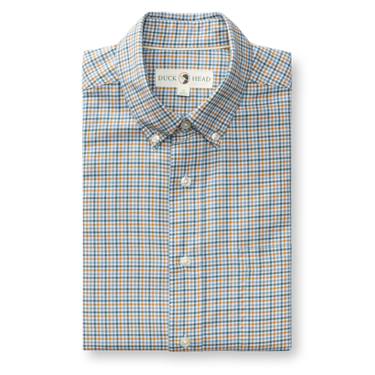 Cotton Oxford Sport Shirt - Holling Plaid (Amberwood)