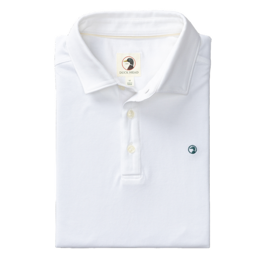 Hanover Pima Cotton Pique Polo (White)