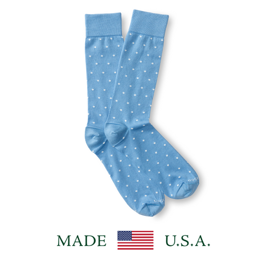 Duck Head Polka Dot Sock (Light Blue)