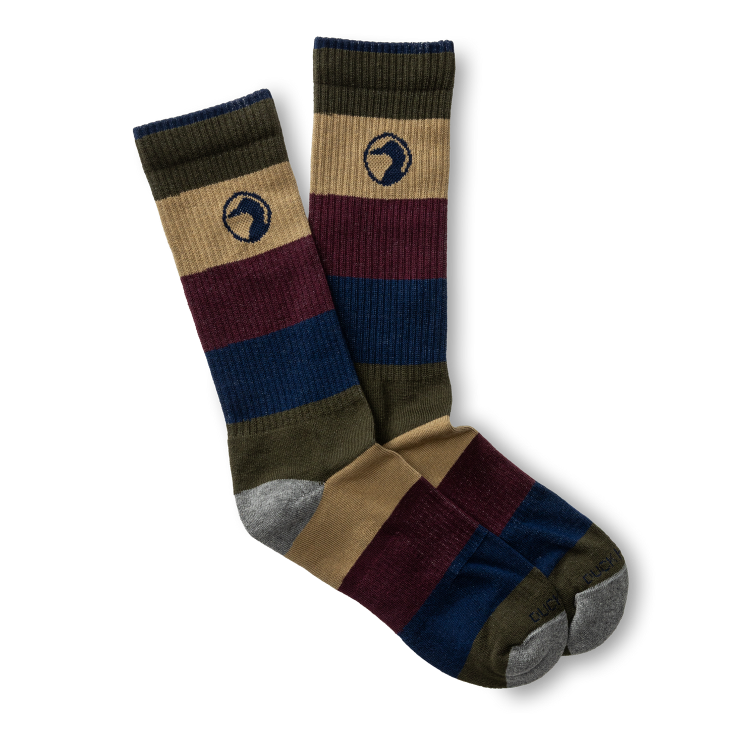 Duck Head Stripe Cotton Sock (Khaki)