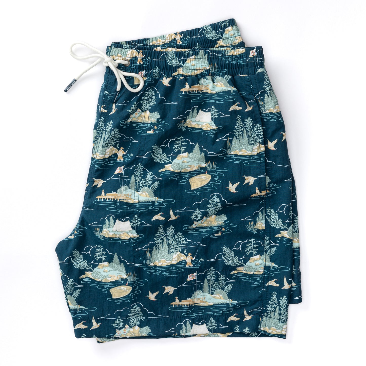 6” Print Sailport Swim Short (Dark Indigo)