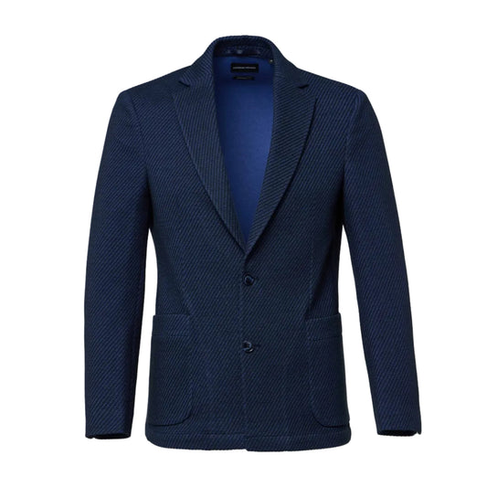 Diagonal Dobby Jaquard Sport Coat (Indigo)