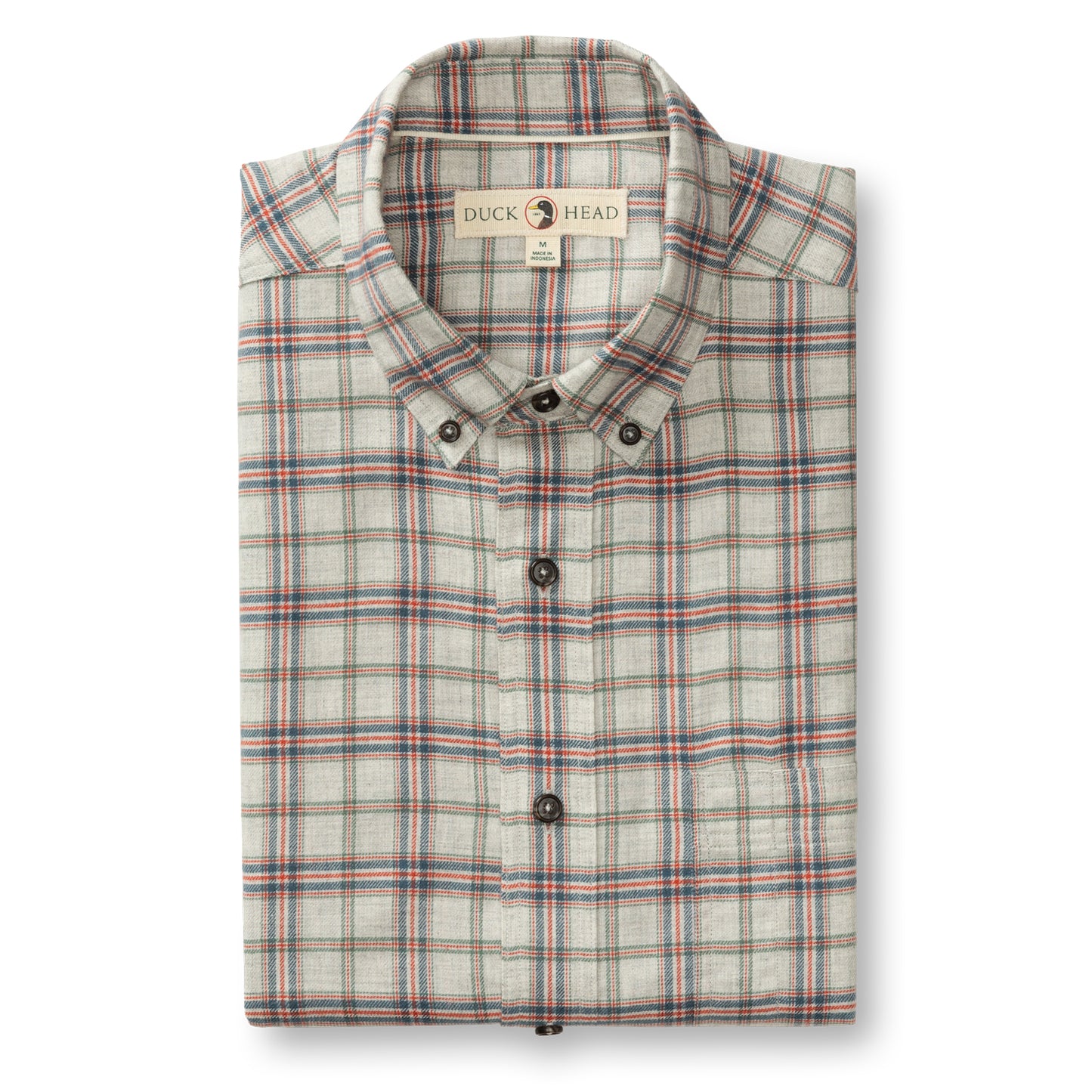 Cotton Flannel Sport Shirt - Malcom Plaid (Grey Heather)