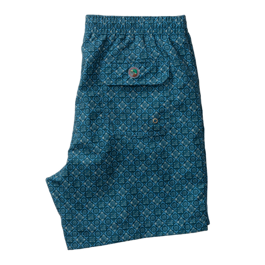 6" Print Sailport Swim Short (Blue Horizon)