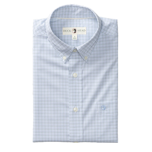 Performance Poplin Sport Shirt - Joiner Plaid (Midnight Teal)