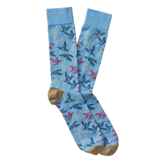 Flying Mallard Sock (Sky Blue)