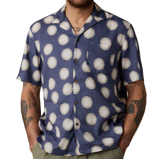 Short-Sleeve Breeze Camp Shirt (Bright Night Fireworks)