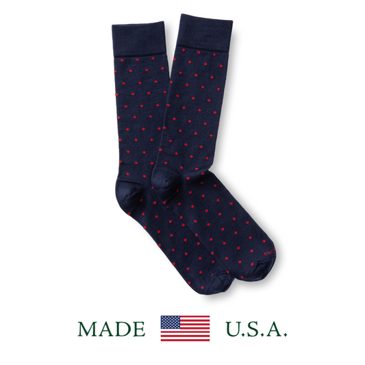 Duck Head Polka Dot Sock (Navy)