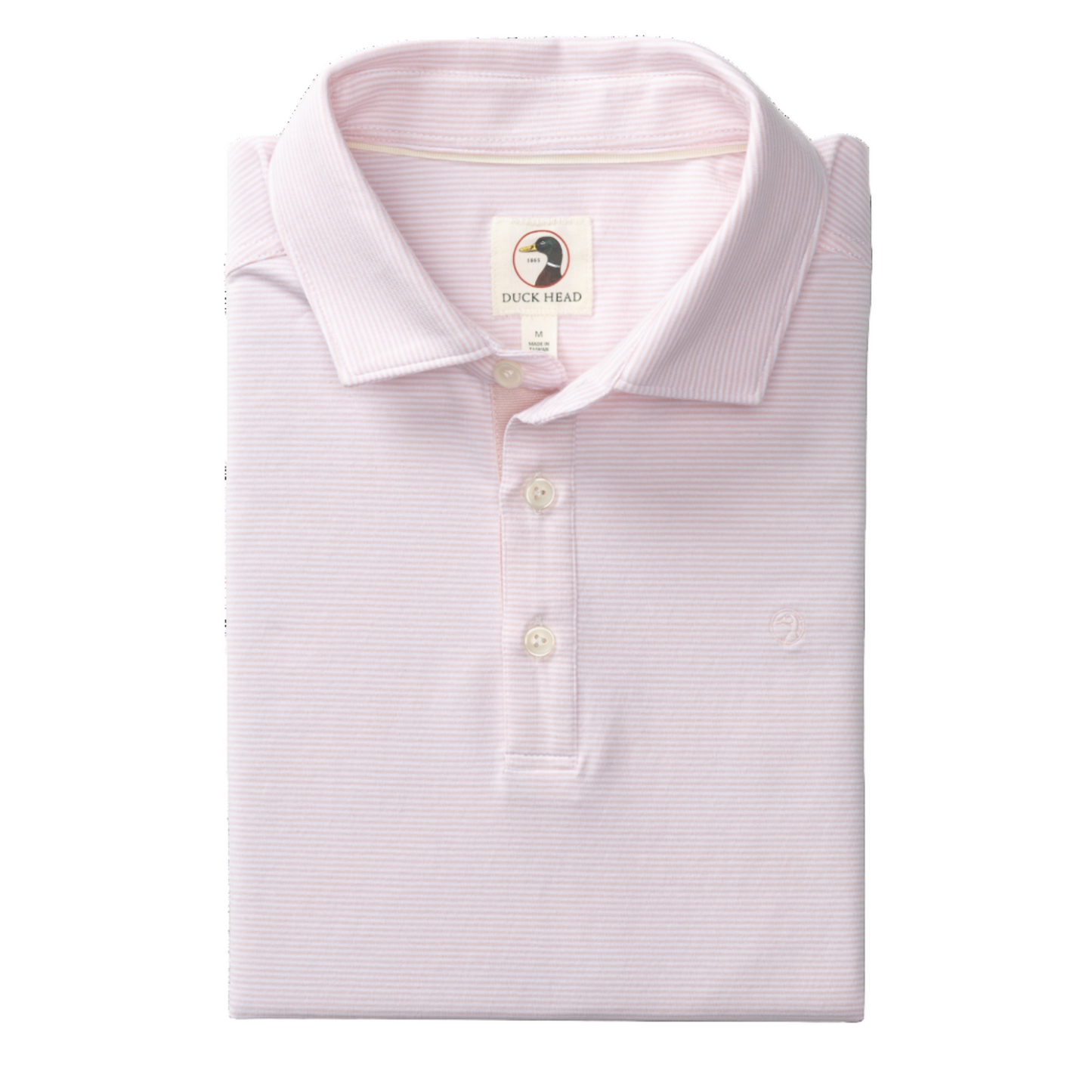 Hanover Pima Cotton Jersey Stripe Polo (Pale Pink)