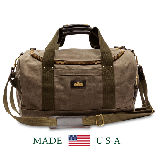 Waxed Canvas Duffel Bag (Field Brown)