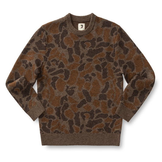 Camo Intarsia Crewneck Sweater (Toasted Khaki Camo)
