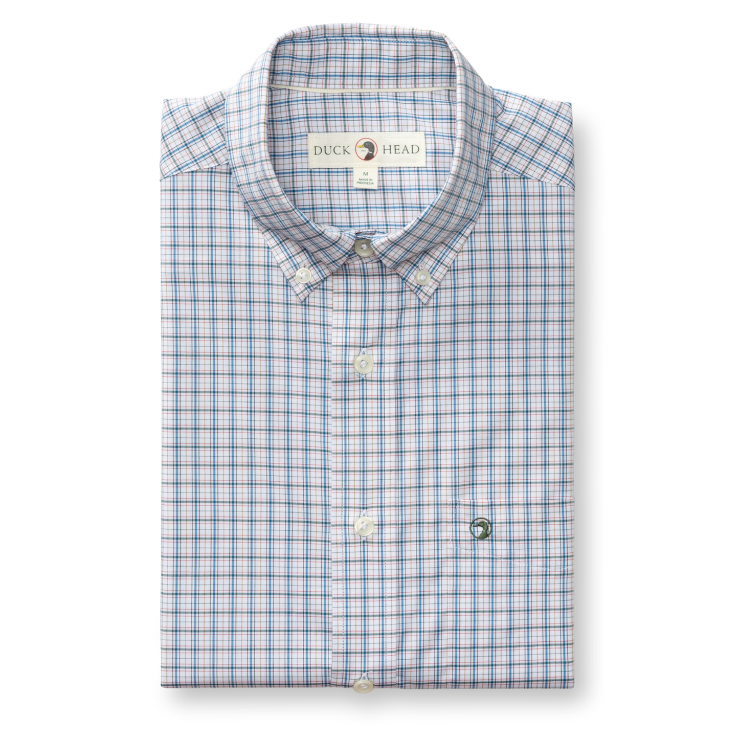 Performance Poplin Sport Shirt - Edison Plaid (Midnight Teal)