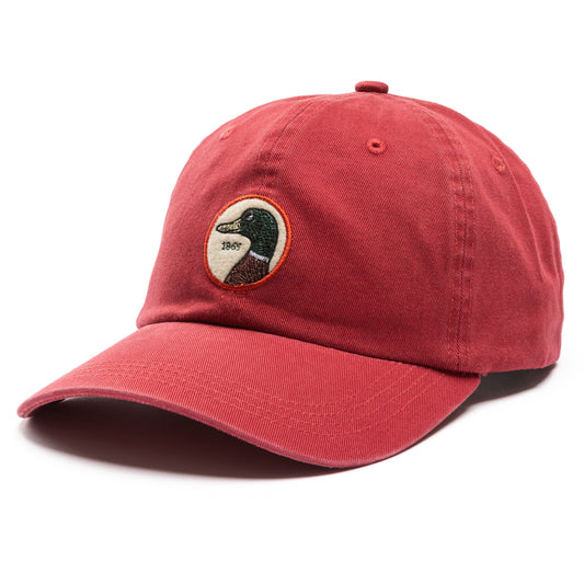 Circle Patch Twill Hat (Brick Red)