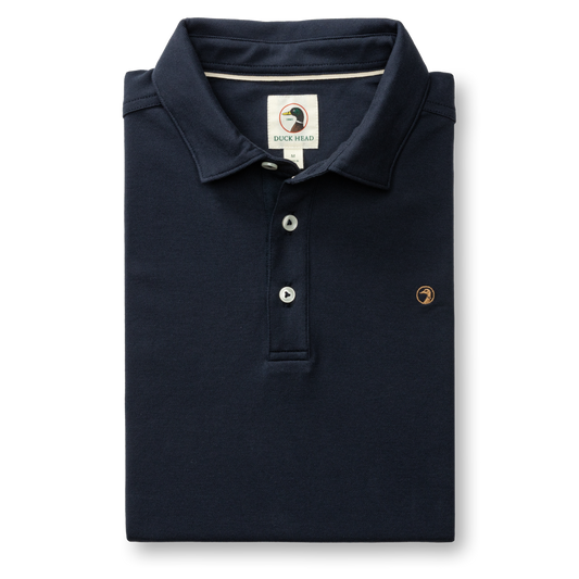 Hanover Pima Cotton Pique Polo (Deep Navy)