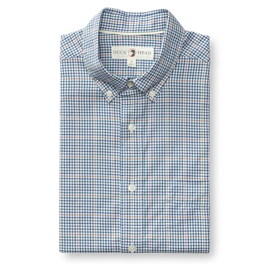 Cotton Twill Sport Shirt - Goodwin Plaid (Midnight Teal)