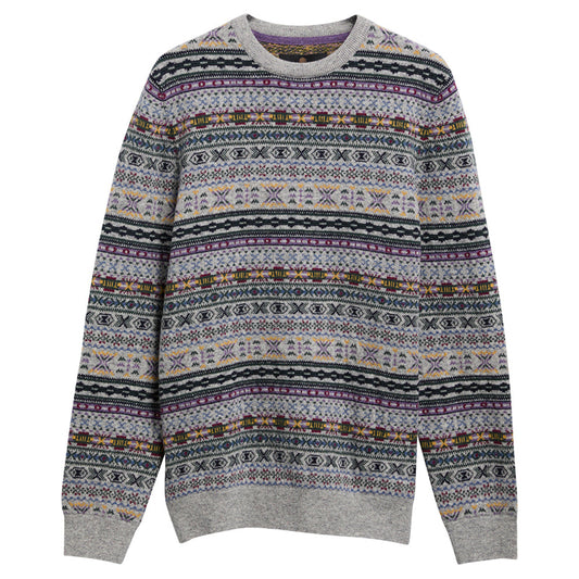 Dalehead Fairisle Crew Neck (Light Grey)