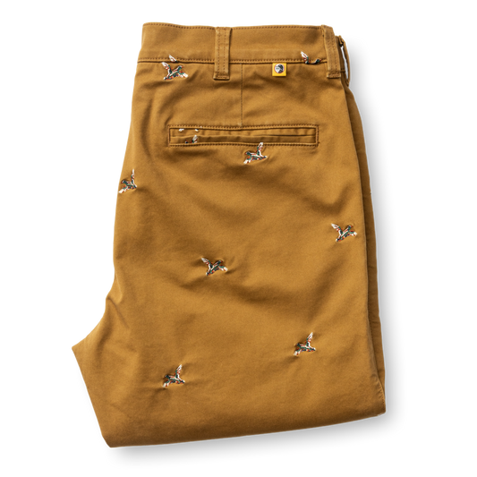 Classic Fit Gold School Chino (Embroidered Bronze Brown)