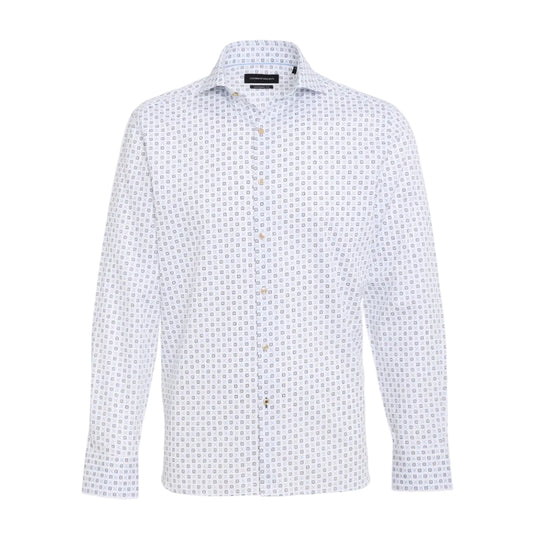 Luchiano Visconti Button Down (White Geo)