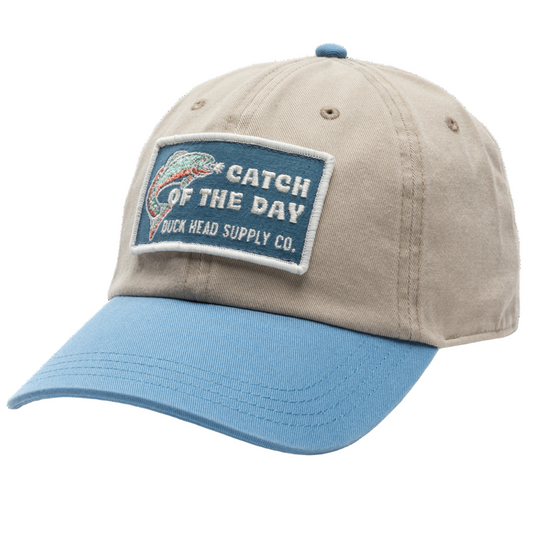 Catch of the Day Patch Cotton Twill Hat (Khaki)