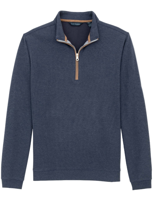 Stretch Heather Fleece Pullover (Navy)