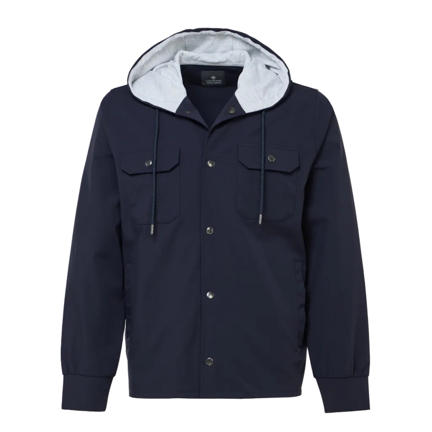 Snap Overshirt Hoodie (Navy)