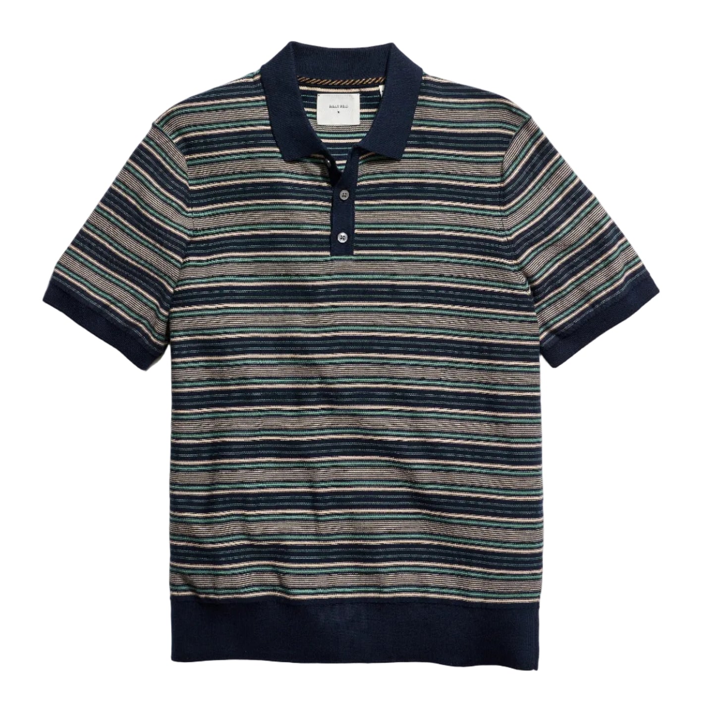 Vintage Stripe Sweater Polo (Carbon Blue/Green)