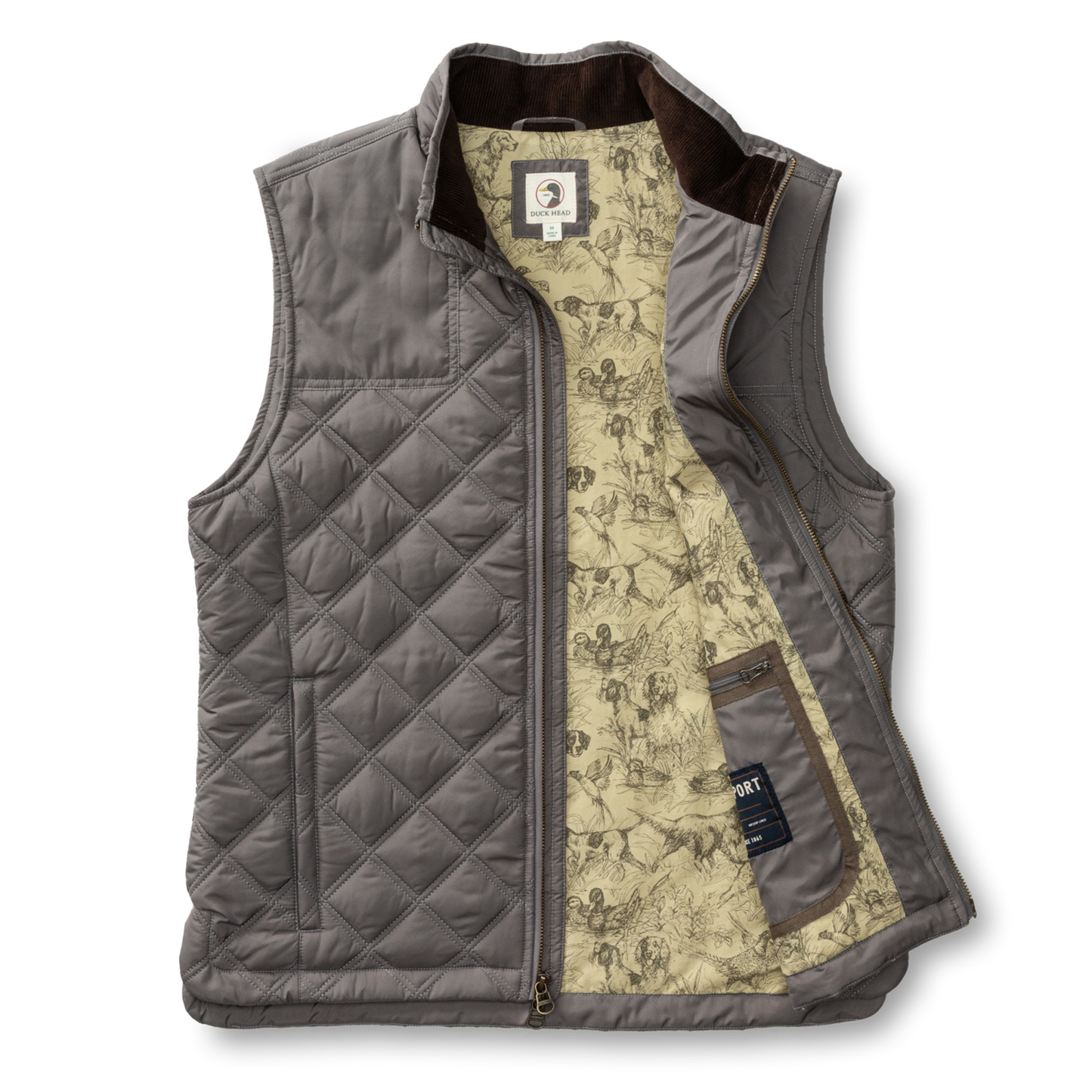 Fremont Sport Performance Quilted Vest (Fossil Gray)