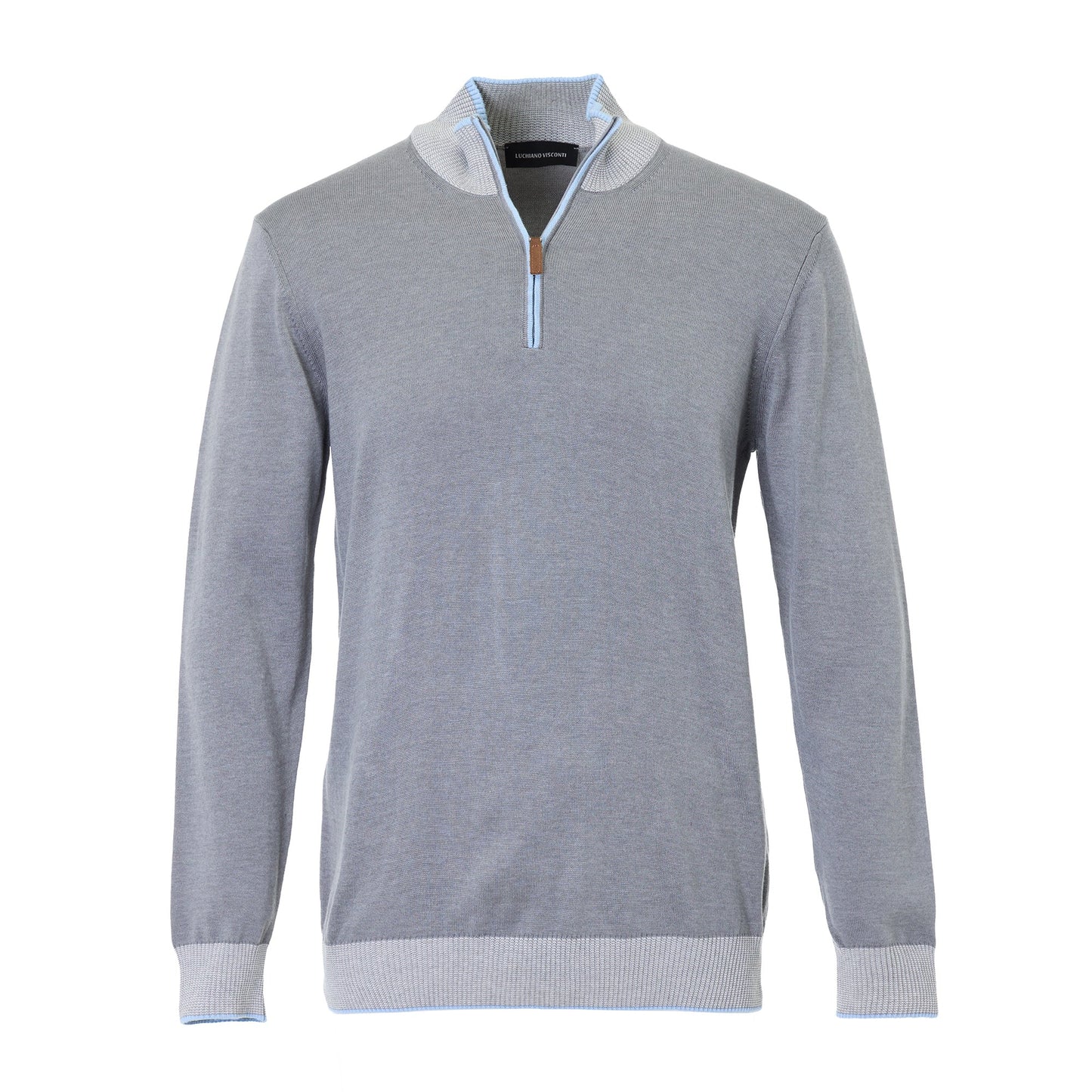 Luchiano Visconti Quarter-Zip Sweater (Grey)