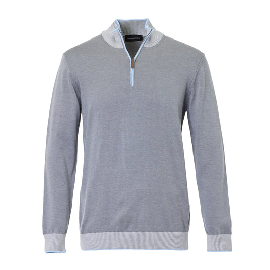 Luchiano Visconti Quarter-Zip Sweater (Grey)